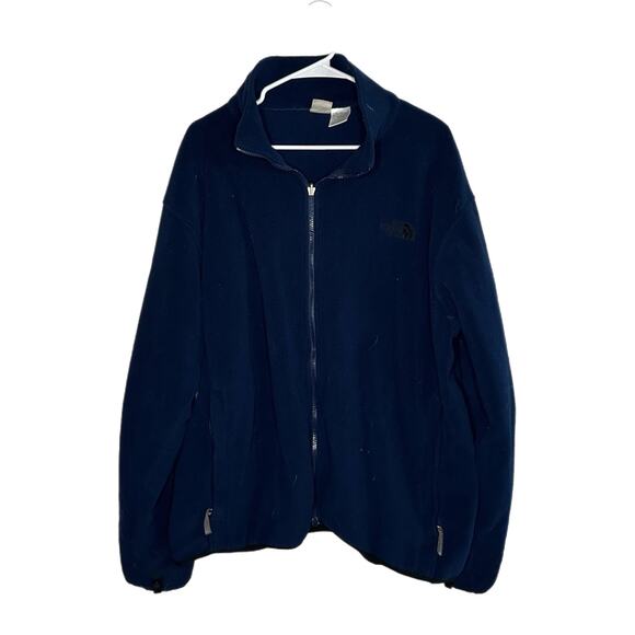 The North Face Men’s Navy Blue Zip Up Fleece Jacket, XL, Pre-owned - Picture 3 of 6